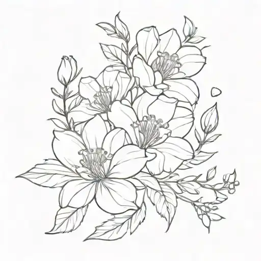 Birth Flower Bouquet May June February Birth Flower