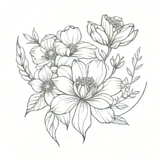 April And July Birth Flower Bouquet