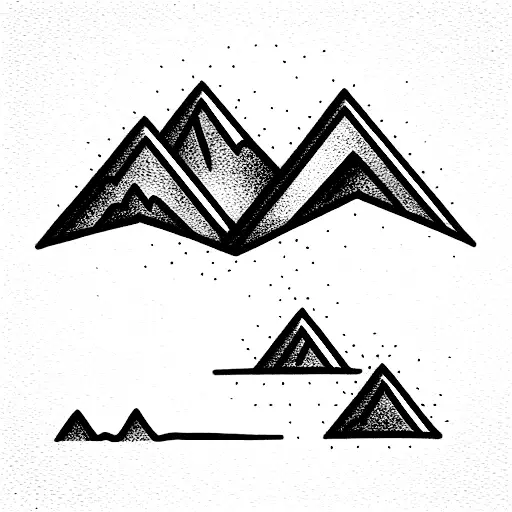 Mountain Scene With A Small Triangle And The Words Good Morning Sunshine