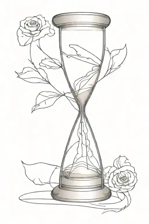 Hourglass Made Up Of Continuous Line That Never Overlaps