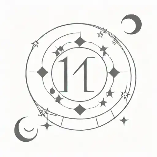 Numbers 111 With A New Moon Phase Design