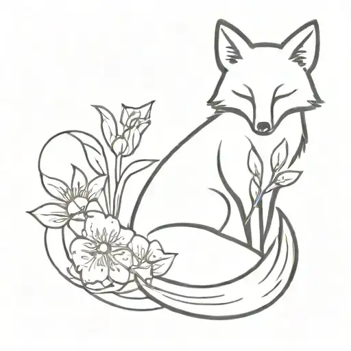 Fox And Flowers Growing