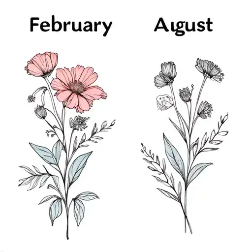 Birth Flower Bouquet February And August Birth Flower