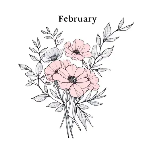 Birth Flower Bouquet February And August