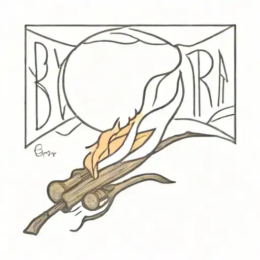 Campfire With The Words Burn Burn Burn Making The Fire