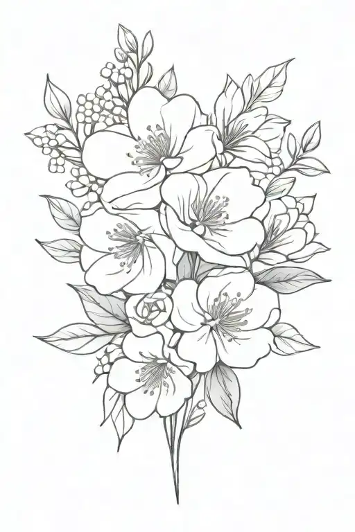 May And August Birth Flower Bouquet