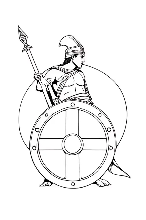 Roman Warrior With Shield
