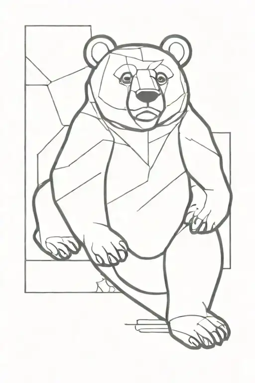 Design An Abstract Teady Bear That Will Be Used For Tatooing