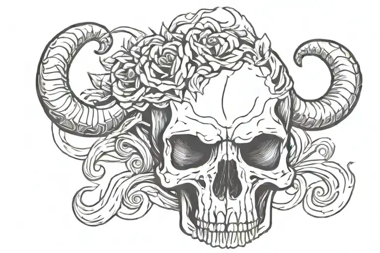 Skull With Horns