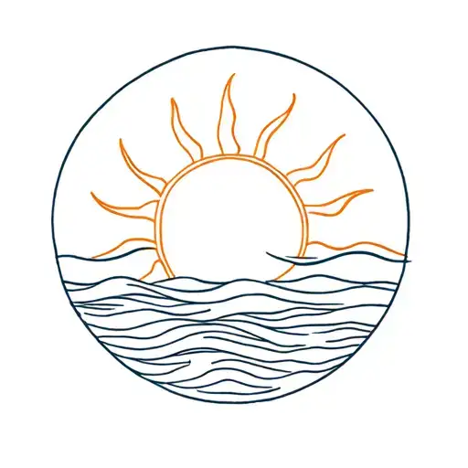 Sun And Sea In The Circle