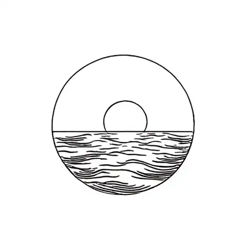 Sun And Sea In The Circle