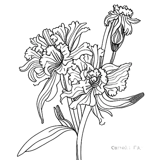 Carnation Daffodil Daisy Larkspur Poppy Bouquet