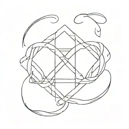 Norse Rune Inscriptions Intertwined With Minimalist Waves