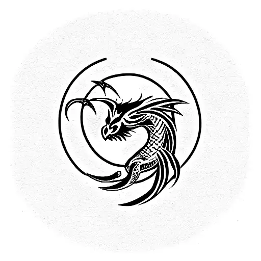 Dragon With Owl