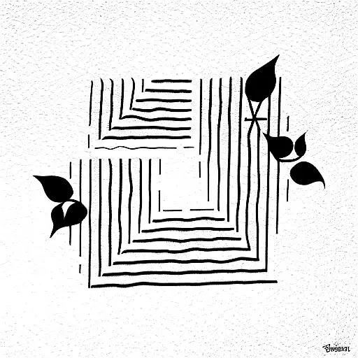 Vines Black Red White