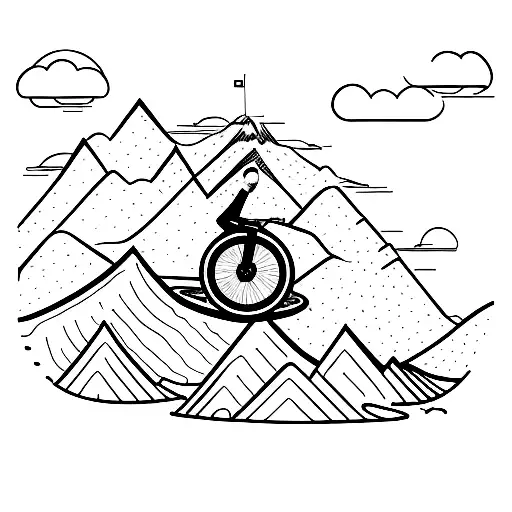 An Electronic Unicycle Surrounded By Mountain Scenery