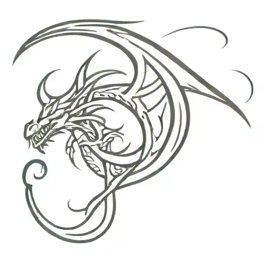 A Dragon Formed By The Letters A M S And C