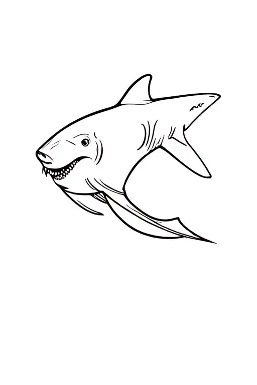 Fine Line Shark Straight Across