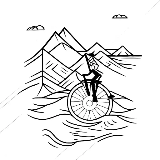 An Electronic Unicycle Surrounded By Mountain Scenery