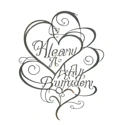 Script Tattoo Saying A Hearts A Heavy Burden