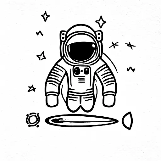 Astronaut Sitting On A Car