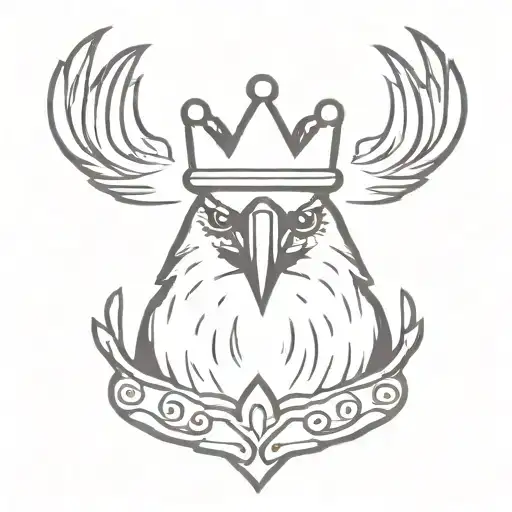 Raven Wearing A Crown