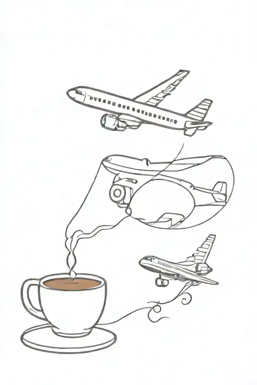 Airplane And Coffee