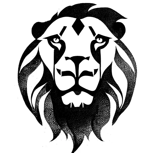 Male Lion Roaring Only Head And Mane