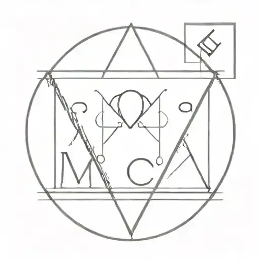 The Letters In 'Moches' Arranged In A Geometrical Symbol