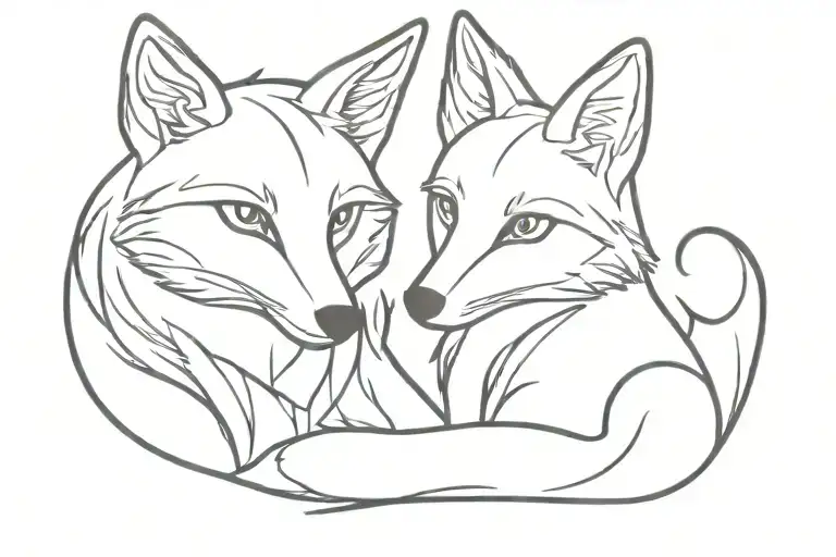 Friend Tattoo Design Inspired In Foxies