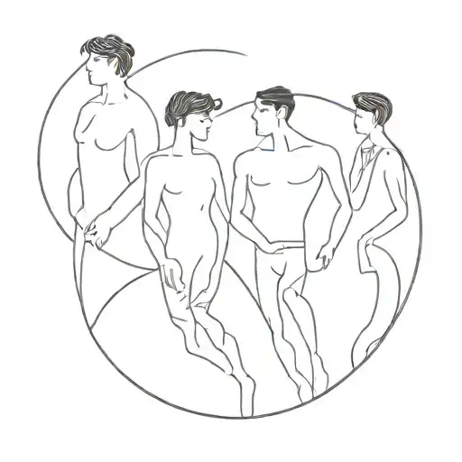 Boys Group Tattoo Design
