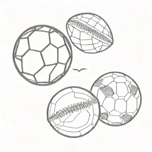 American Football And Socce Ball