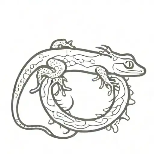 Gecko With A Sacred Sun On Its Back