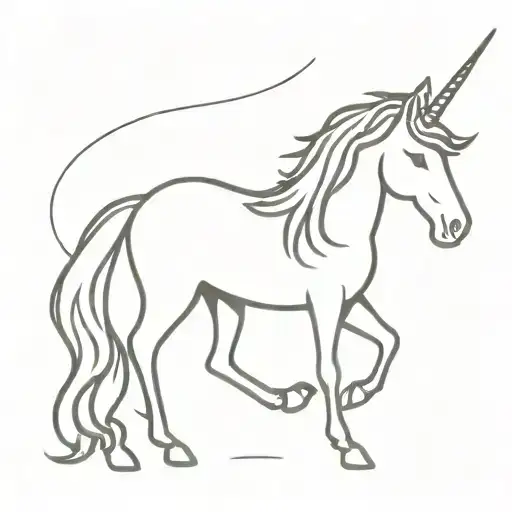 Unicorn Line Drawing