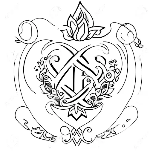 Tattoo For Mom To Honor Daughters With Initials S J