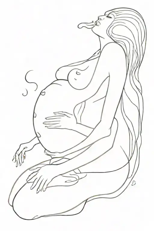 Black Lady Pregnant With The Earthy