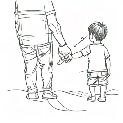 Father Son Holding Hands