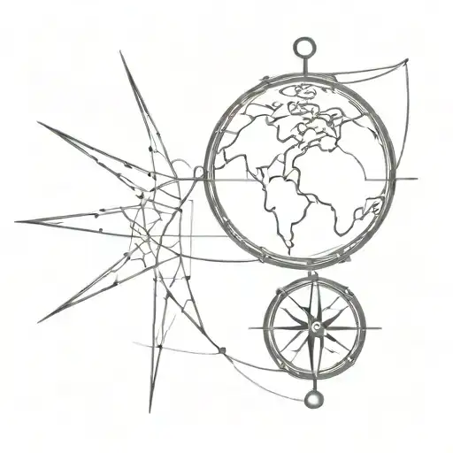 Compass With Globe Inside