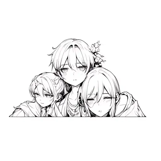 A Group Of Anime Characters