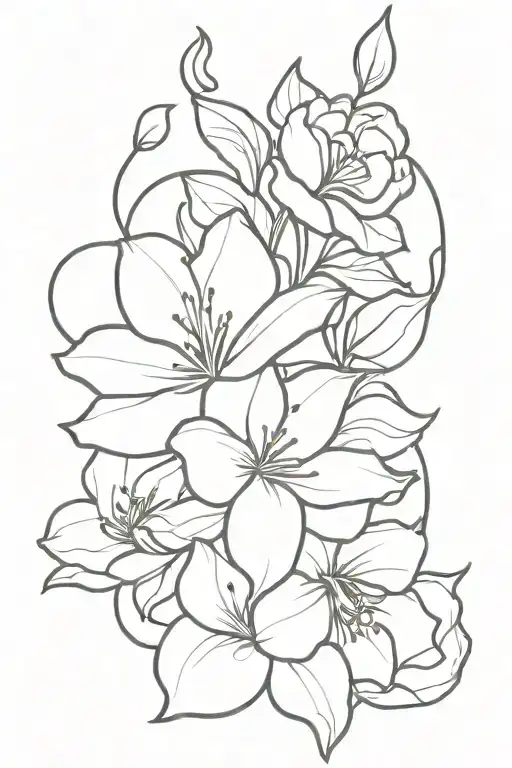 Floral Outline With Law Enforcement