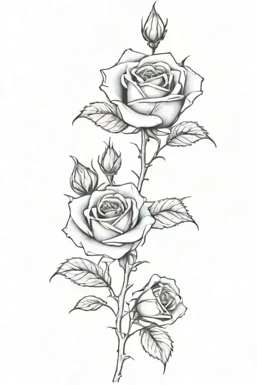 Thorns Wrappedaround The Forearm Half Sleeve With Two Rose Buds