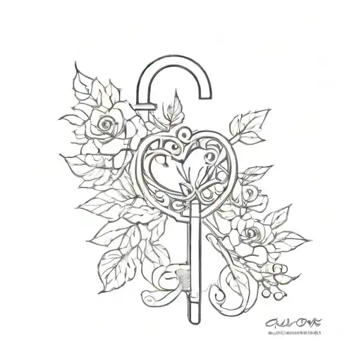 Skeleton Key With Anatomical Heart