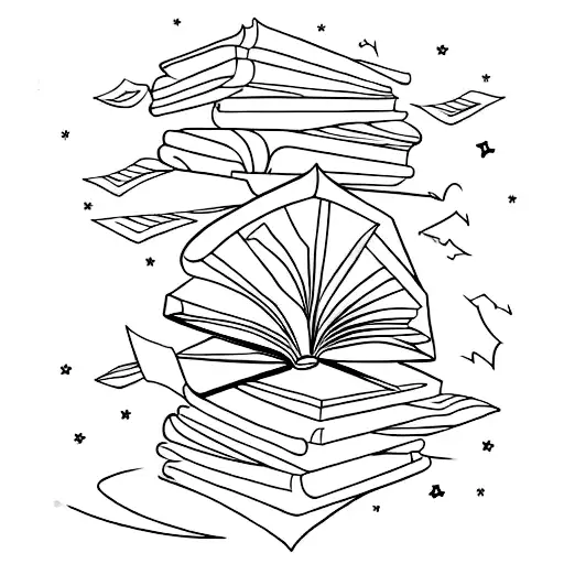 Book With Pages Flying Out