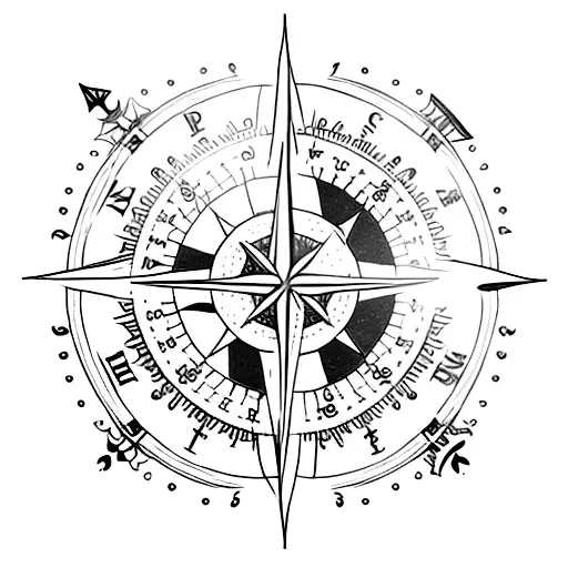 A Sailor Navigating Through A Mystical Foggy Sea With A Compass And A Map