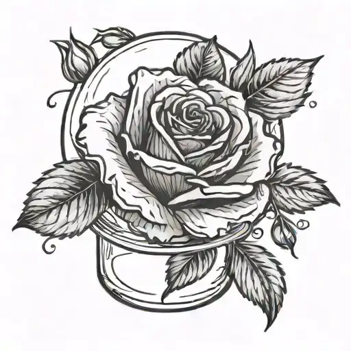 A Red Rose Under A Glass Dome