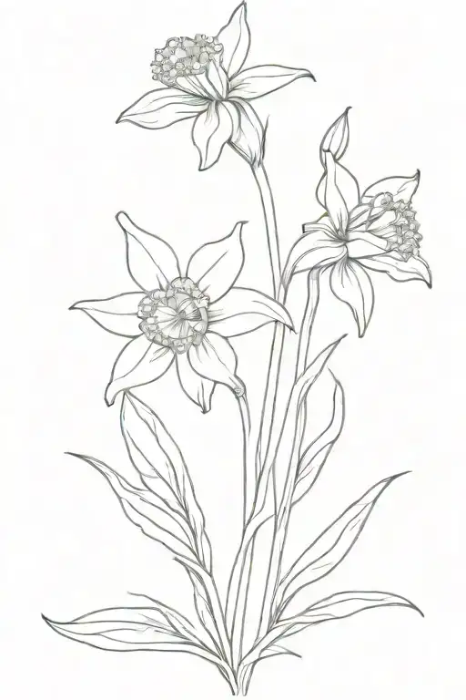 Daffodil Violet Lily Of The Vally Flower