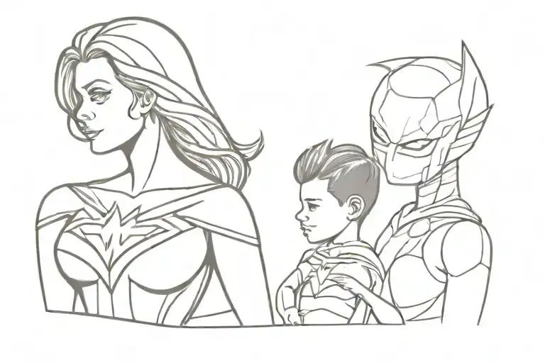 Superhero Mom And Son