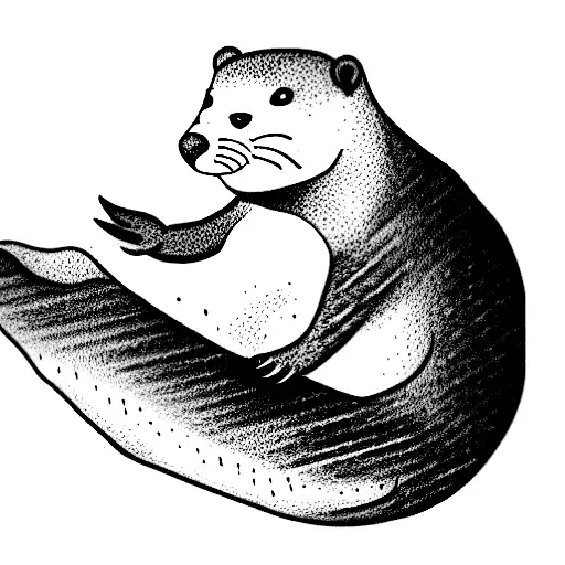 An Otter Throwing A Paper Airplane