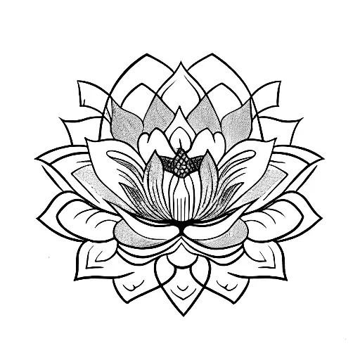 Lotus Flower Blooming From A Cracked Vase