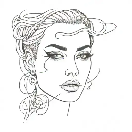 Slut In Script Font Style Portrait